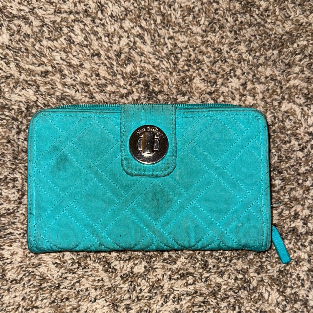 Vera Bradley Turquoise Quilted Wallet